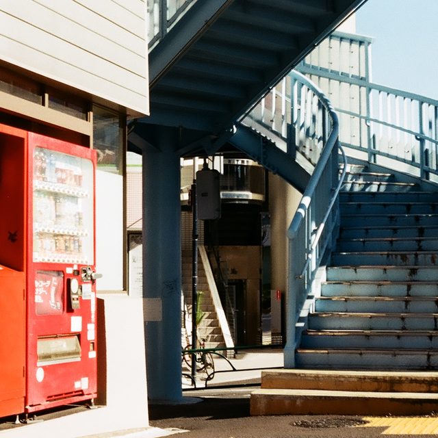 Vending machine and footbridge, Tokyo