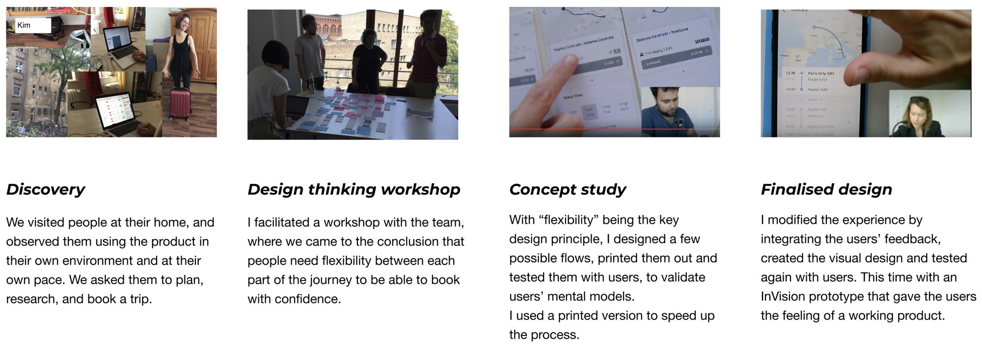 Discovery at home, a design thinking workshop, a printed concept study, then the finished design