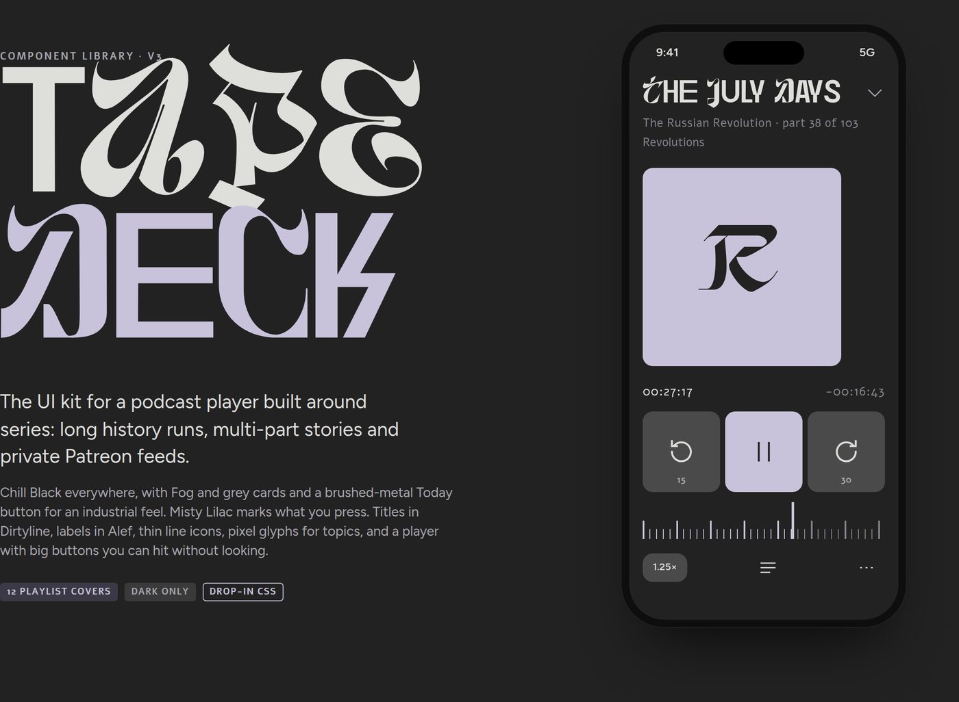 Tapedeck component library v3.5